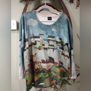 Inoah Pullover Long Sleeve Women’s Large DOG THEME